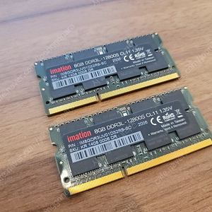 DDR3 PC3L-12800S 8GB (1.35V) x 2개 (노트북 저전력 램) 이매이션 imation