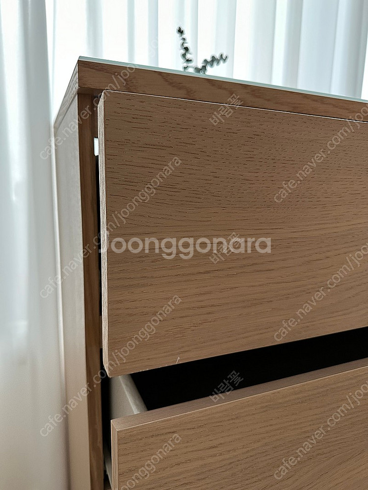 이케아 말름 4단 서랍장 (MALM 서랍, 유리상판 포...--7