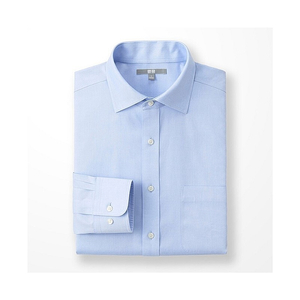 UNIQLO Super Non Iron Semi Wide Collor Shirt (Light Blue) - 유니클로 수퍼 논 아이론 세미와이드 카라 셔츠 (라이트 블루)