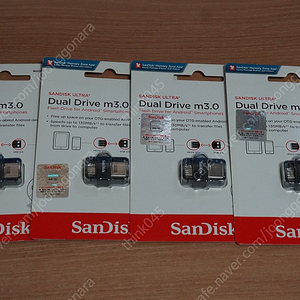 샌디스크 ULTRA DUAL DRIVE M3.0 16GB (5핀) 미개봉 4개 판매합니다.