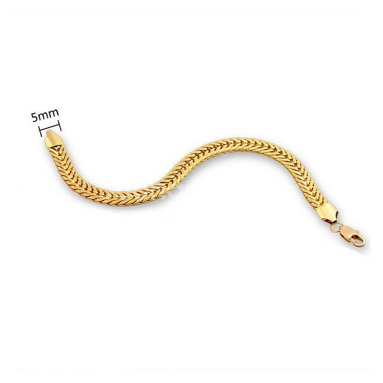 새 18K 21cm 팔찌 GOLD GP 골드 금 체인--1