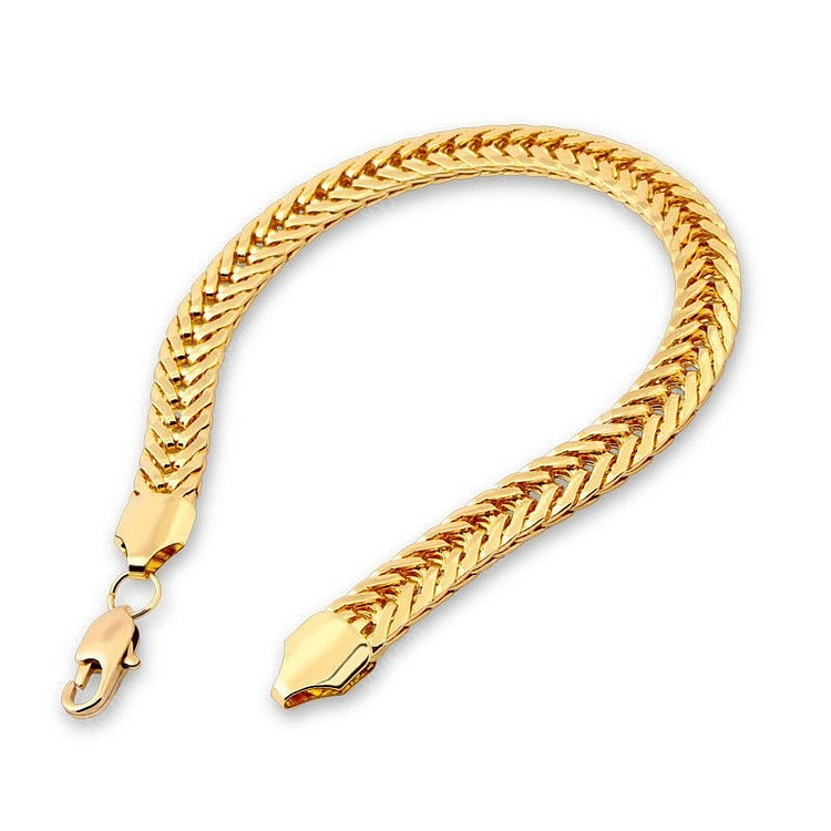 새 18K 21cm 팔찌 GOLD GP 골드 금 체인--3