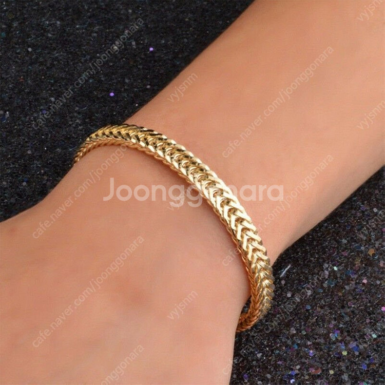 새 18K 21cm 팔찌 GOLD GP 골드 금 체인--5