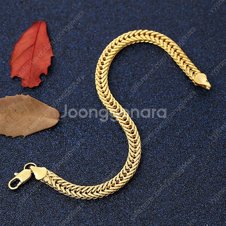 새 18K 21cm 팔찌 GOLD GP 골드 금 체인--6