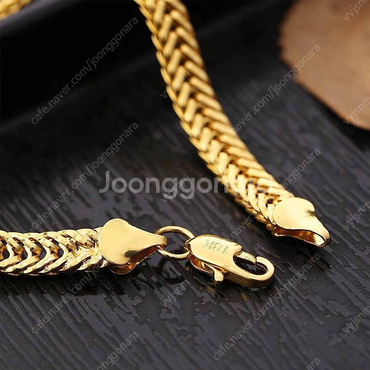 새 18K 21cm 팔찌 GOLD GP 골드 금 체인--7