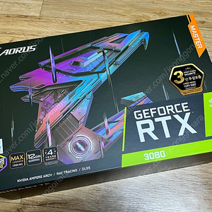 기가바이트 어로스마스터 RTX3080 12G 팝니다.(박스풀)