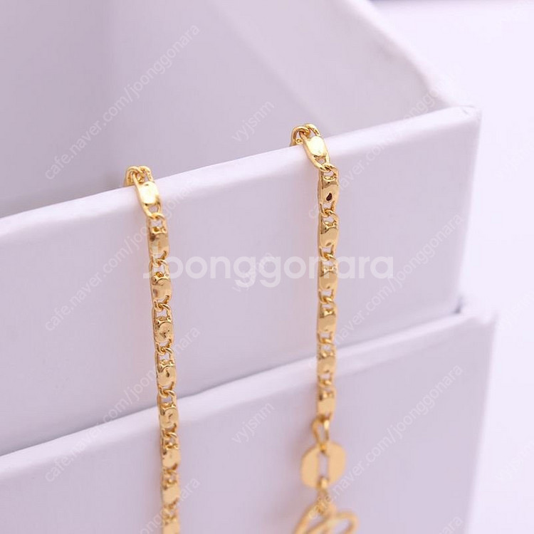 새 18k GF 45cm 골드 금 목걸이 체인 패션--2
