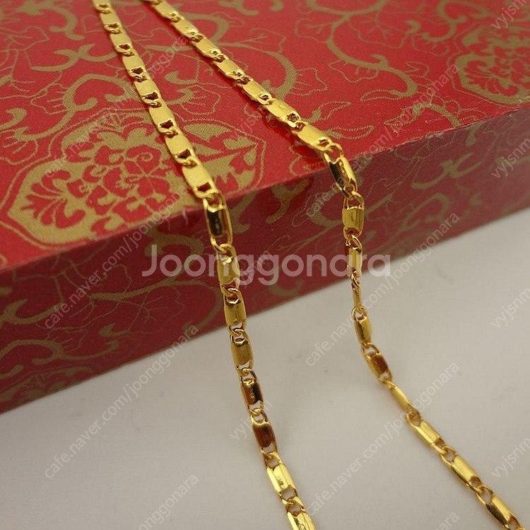 새 18k GF 45cm 골드 금 목걸이 체인 패션--3