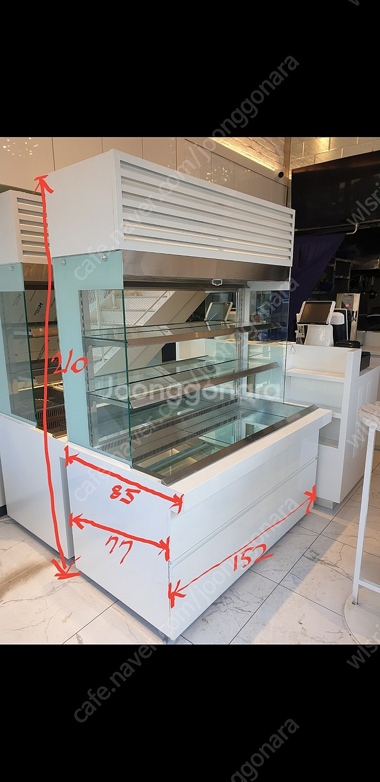 도시락카페 사용했던 1520×850×2100 <<냉장쇼--1