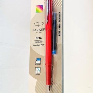 NEW 파카 만년필 빨강 바탕 스위스 정품 잉크 합격 PARKER BETA 선물