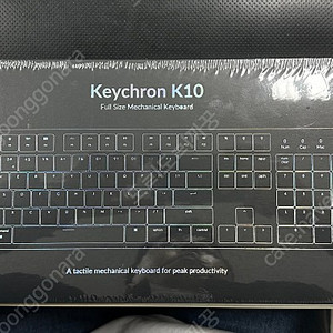 키크론 K10 알루미늄 RGB 핫스왑 적축 무선 기계식 키보드 애플 맥 아이패드 (미개봉)