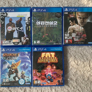 PS4 UFC4, 성검전설2, 용과같이극2, 라쳇, 팻프린세스