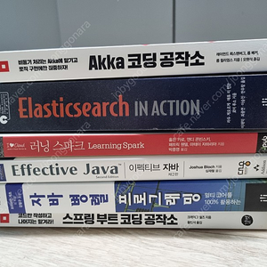 개발 서적 akka 코딩공작소, elasticsearch in action 스프링부트 코딩 공작소 이팩티브 자바 2판 자바 병렬 프로그래밍 러닝 스파크