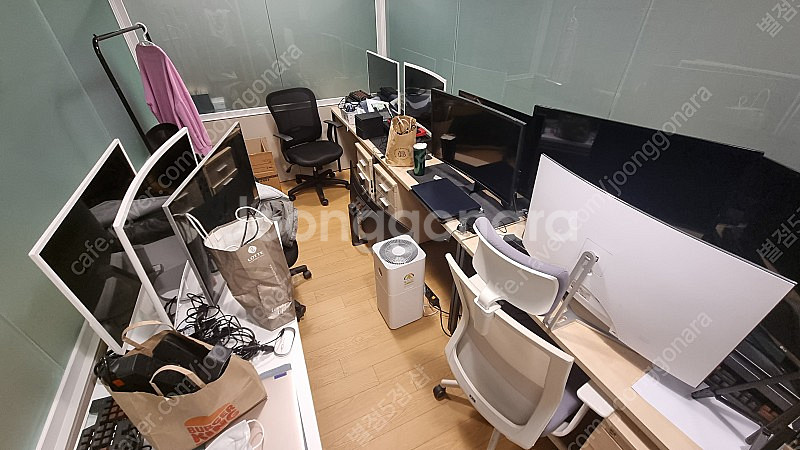 다이소 모니터 받침대 나무 우드 모니터받침대 플라스틱 ...--1