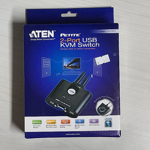 ATEN CS22U 2포트 USB 케이블 KVM 스위치(미개봉)