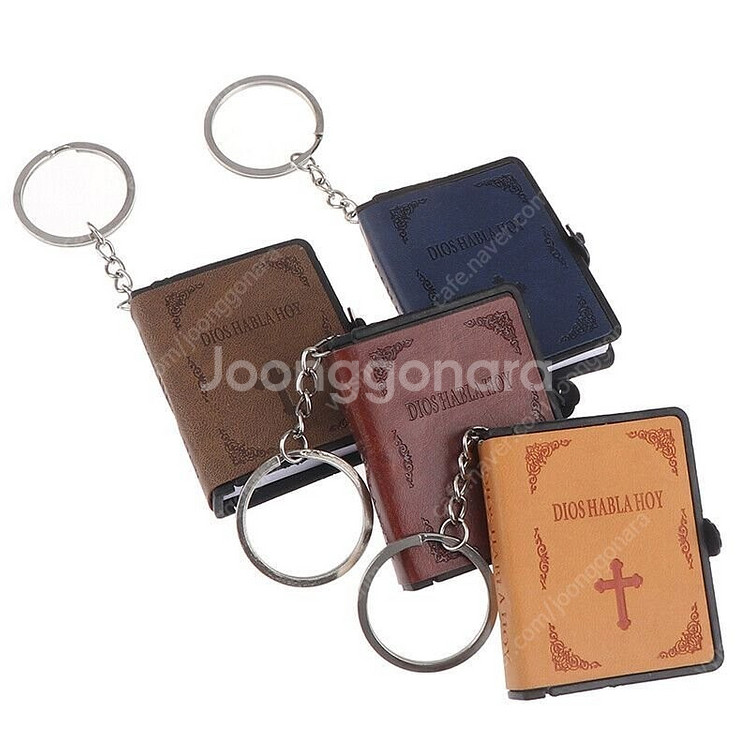 새 파랑색 소형 성경 책 기독교 예수 십자가 가죽--8