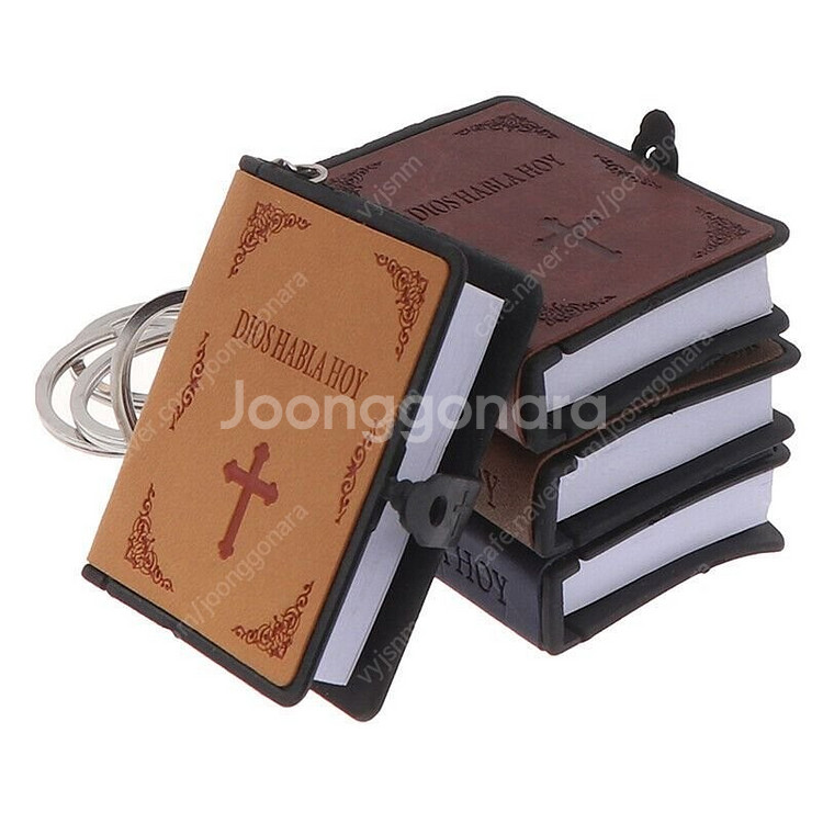 새 고동색 소형 성경 책 기독교 예수 십자가 가죽--4
