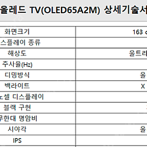 새상품) LG 65인치 TV 올레드