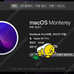 21년형 맥북프로 16인치 m1pro / 32GB / 1TB 스페이스 그레이 판매합니다. (가격내림)