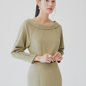 OSCAR Boatneck H-line dress (Olive green) 브라이드 앤 유 원피스 bride and you 시착안한 새제품 55사이즈