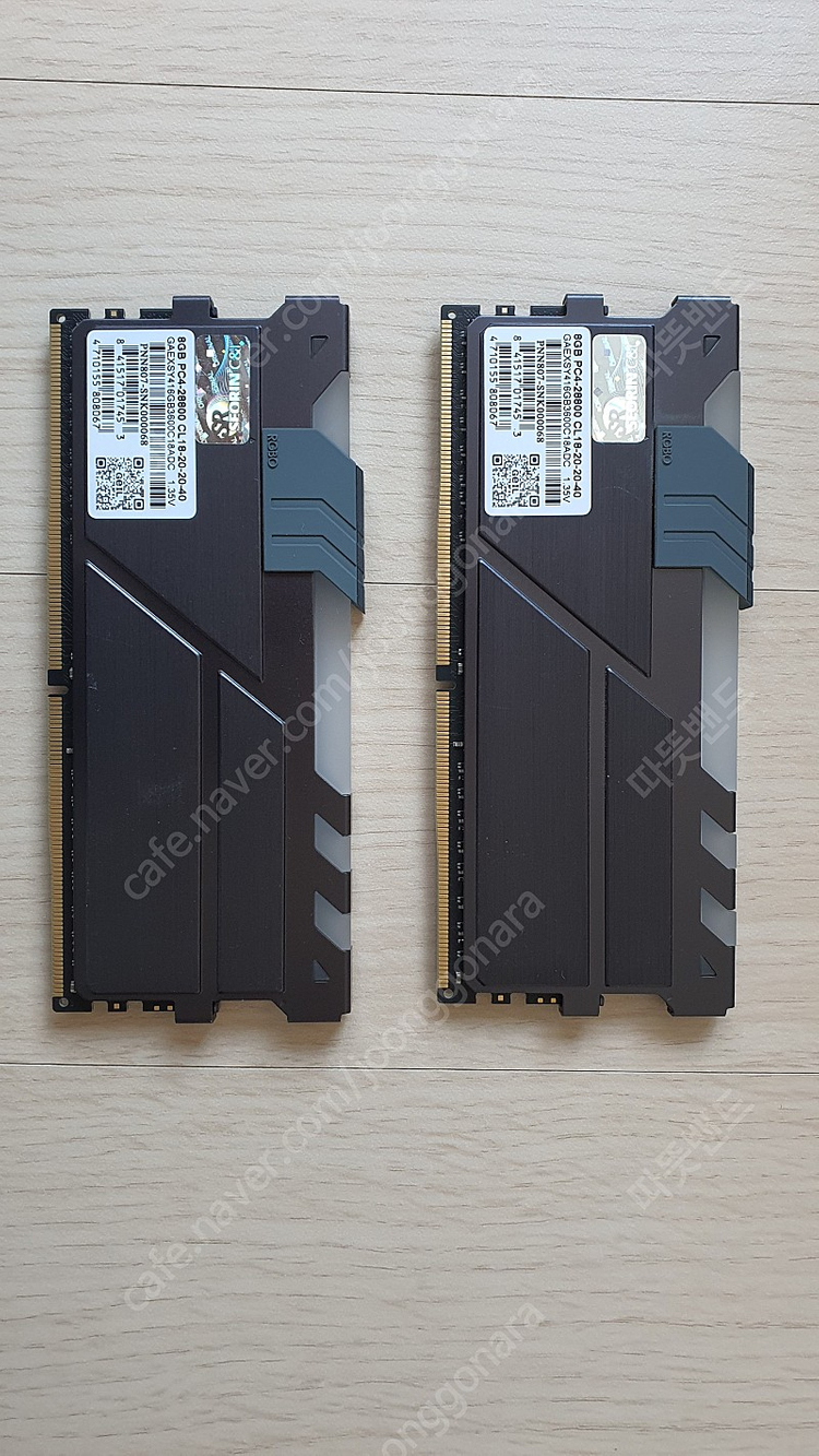 게일 ddr4-3600 cl18 16기가(8gb x 2) 팝니다.--2