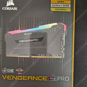 커세어 램 corsair 벤젠스 프로 ddr4 3600 cl18 블랙 16gx2 32g 팔아요. XMP 튜닝램