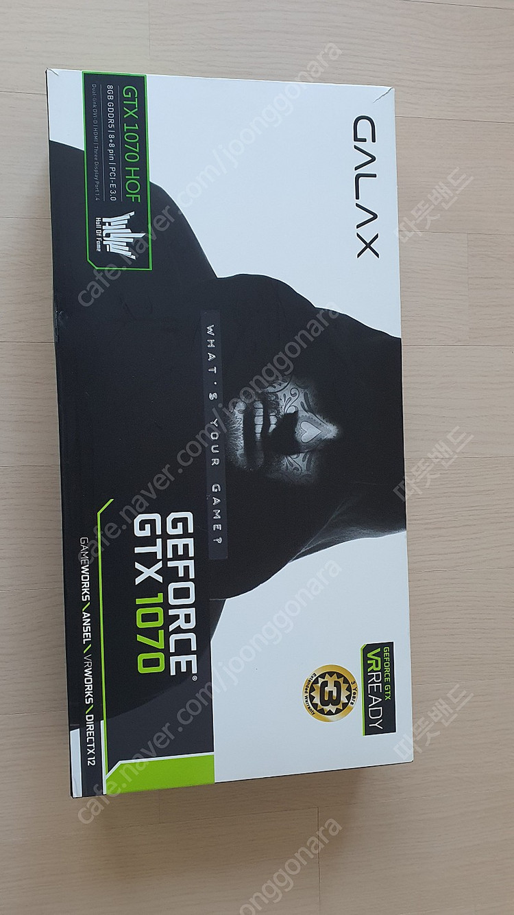 갤럭시 GTX 1070 hof 8GB 풀박 팝니다.--0