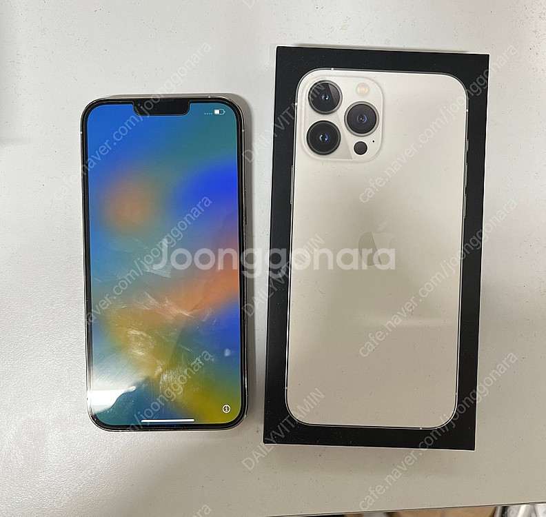 아이폰 13 프로 맥스 신품급 128GB 실버--0