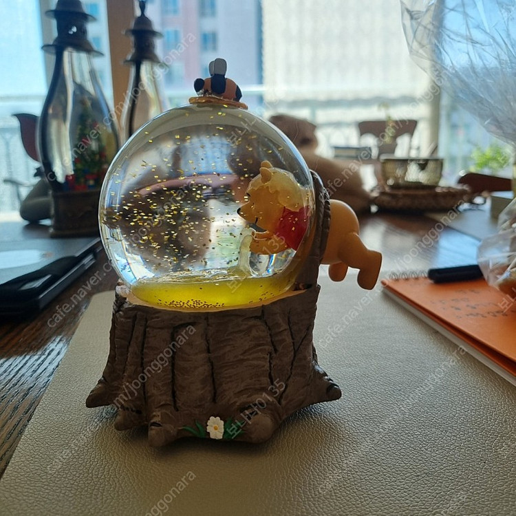 디즈니 푸우 워터볼 스노우볼 오르골 풀박스--1