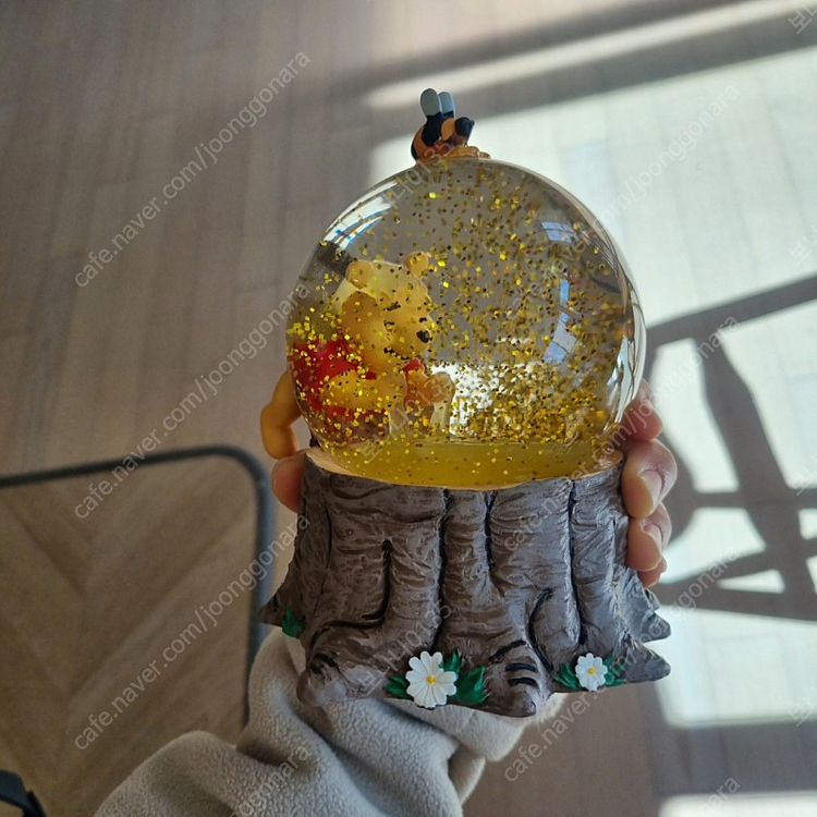 디즈니 푸우 워터볼 스노우볼 오르골 풀박스--3