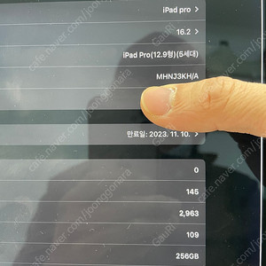 아이패드 프로5세대 12.9wifi 256 애케플