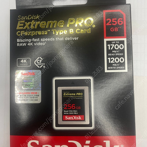 ﻿샌디스크 Cfexpress Type B Extreme Pro 256GB 미개봉 제품 판매 합니다.