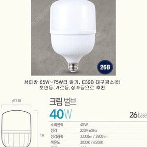 [판매] cityo LED 크림벌브 40W 램프 미개봉 새재품 21EA 판매합니다.