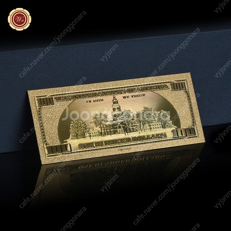 새 골드 24K GP 100달러 지폐 화폐 기념 황금--1