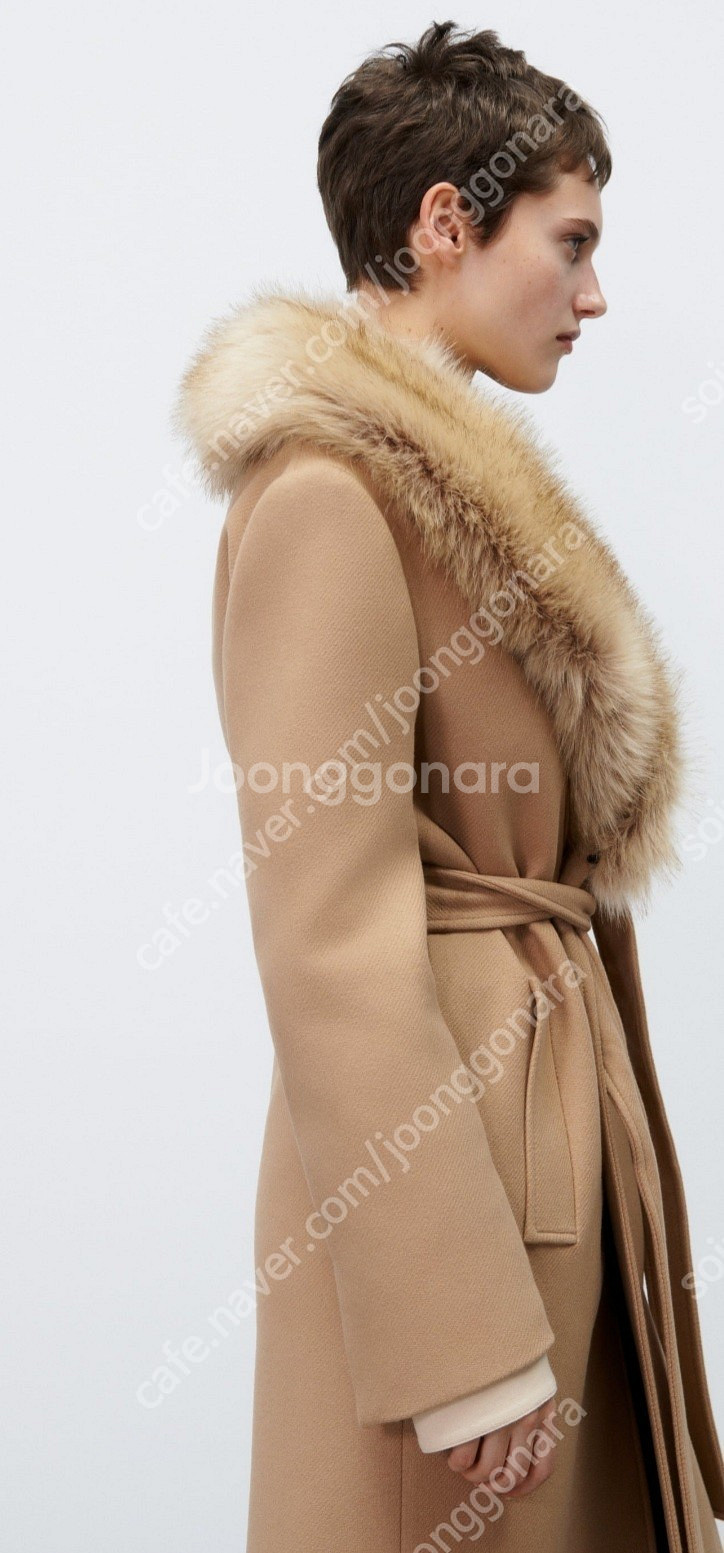 자라(ZARA) 벨티드 울 코트 M (택째 새상품)--1
