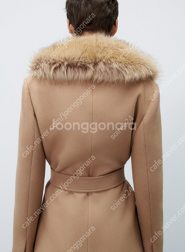 자라(ZARA) 벨티드 울 코트 M (택째 새상품)--2