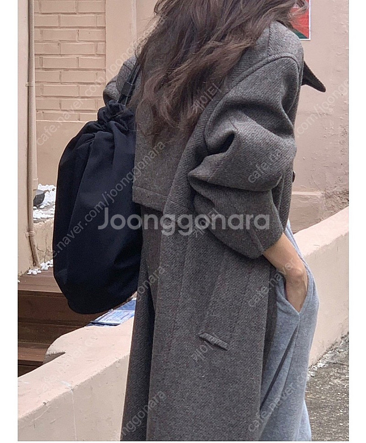 베르가못 클레어 울 롱코트--0