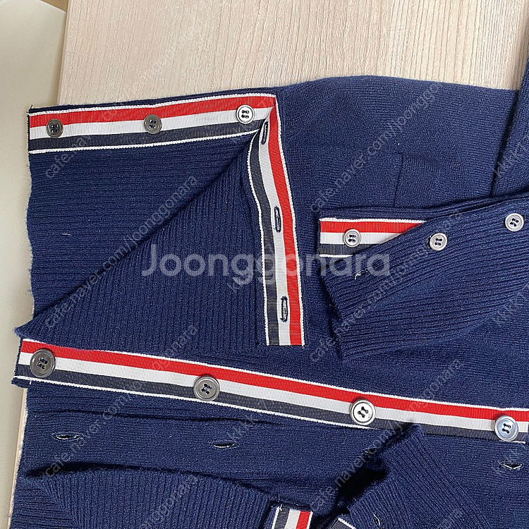 톰브라운 캐시미어가디건 네이비 2 size--2