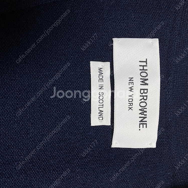 톰브라운 캐시미어가디건 네이비 2 size--4