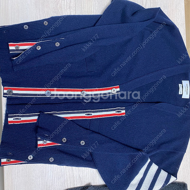 톰브라운 캐시미어가디건 네이비 2 size--5