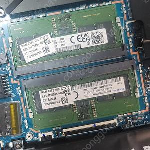 DDR5 8GB X 2개 팝니다. 노트북용 4800