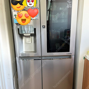 LG 세미빌트인 냉장고 매직스페이스 J612SS75 얼음정수기 노크온 냉장고