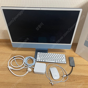 m1칩 아이맥 iMac 24형 블루, 애플 M1칩, 16GB 메모리, 512GB SSD, 8코어 CPU&GPU, 4.5K Retina 디스플레이