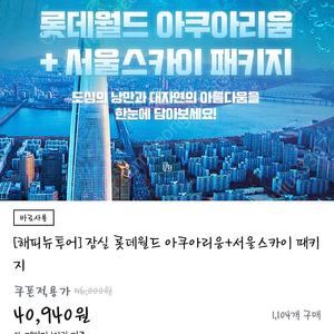 서울스카이 롯데월드 아쿠아리움 패키지