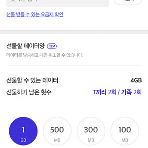 Sk데이터 2기가 3000원 팝니다