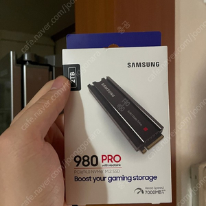 삼성전자 980 PRO SSD 히트싱크 2TB 미개봉. 25.5만