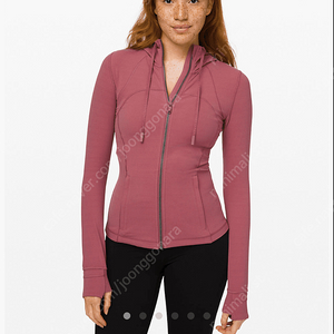 룰루레몬 디파인 후드 자켓 후디드 집업 사이즈4 moss rose 말린장미컬러 새제품 얼라인 소재