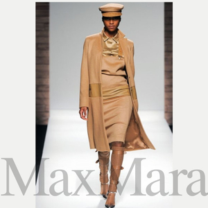 MAX MARA 정품 막스마라 카멜 미디코트 / 블랙 밍크퍼 코트+구스다운패딩