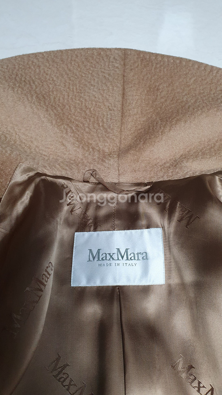 MAX MARA 정품 막스마라 카멜 미디코트 / 블랙 ...--8