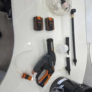 웍스 무선 고압 세차건 하이드로샷 wg630E2 무선 고압 세척건